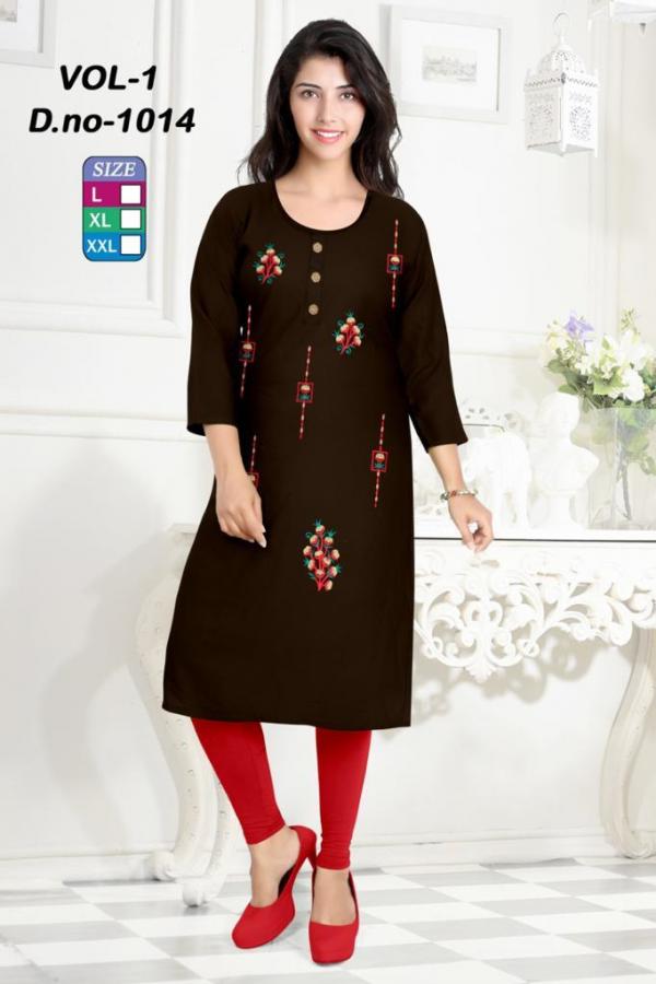 Rich Look-Rayon-With-Handwork-Kurti